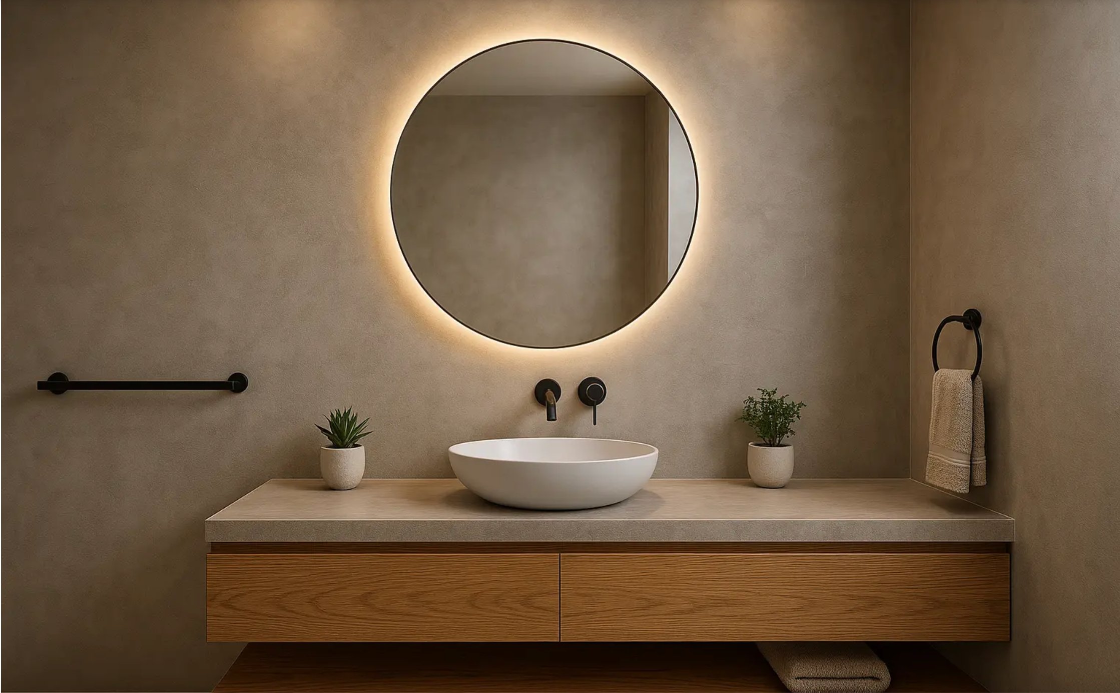 Microcemento baño de lujo